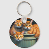 Ginger Cats Pot Pflanze, Keyring Schlüsselanhänger (Rückseite)