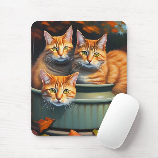 Ginger Cats Pot Pflanze, Mousepad (Mit Mouse)