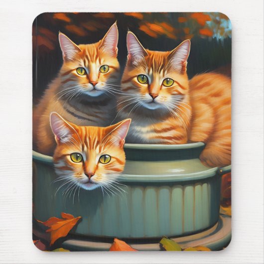 Ginger Cats Pot Pflanze, Mousepad (Vorne)