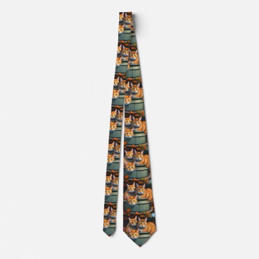 Ginger Cats Pot Pflanze, Neck Tie Krawatte (Rückseite)