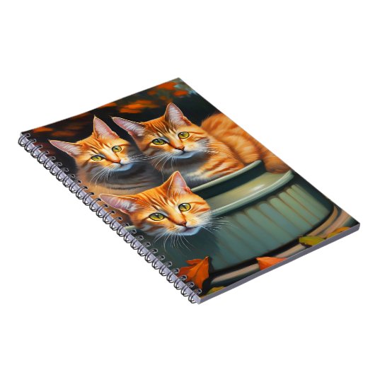 Ginger Cats Pot Pflanze, Notebook Notizblock (Rechte Seite)
