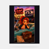 Ginger Chibi Rockabilly Acrylschild (Vorderseite)