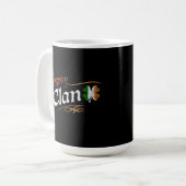 Ginger Clan Irisches Erbe Shamrock Vintage Kaffeetasse (Vorderseite Links)