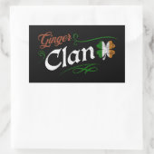 Ginger Clan St. Patrick's Day Irischer Rotschopf V Rechteckiger Aufkleber (Tasche)