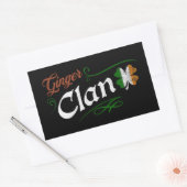 Ginger Clan St. Patrick's Day Irischer Rotschopf V Rechteckiger Aufkleber (Umschlag)