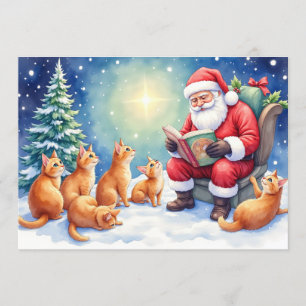 Ginger Colored Cats Weihnachtskarte Feiertagskarte