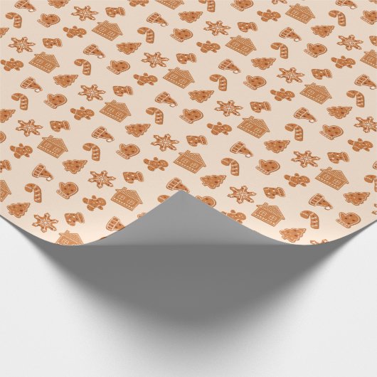 Ginger Cookie Muster Geschenkpapier (Ecke)