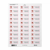 Ginger Cookie Valentine's Day Address Labels d4 (Vorne)