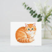Ginger Cudly Kitten Postcard Postkarte (Stehend Vorderseite)