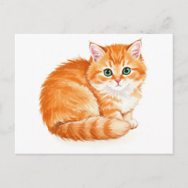 Ginger Cudly Kitten Postcard Postkarte