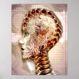 Ginger Cyborg Print Poster