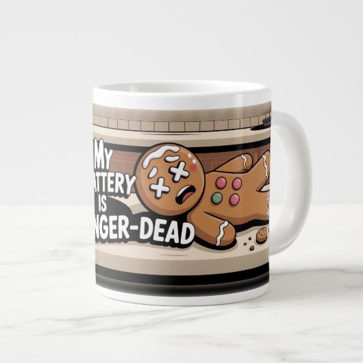 Ginger-Dead Battery Jumbo-Tasse (Vorderseite Rechts)