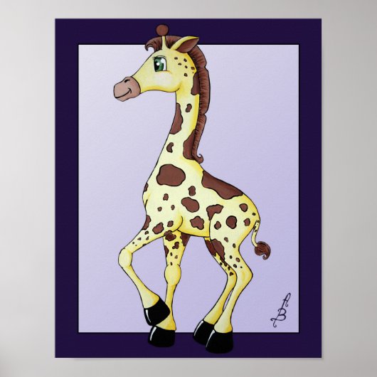 Ginger die Giraffe Poster (Vorne)