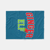Ginger Elf Christmas Family Matching Group Xmas  Fleecedecke (Vorderseite (Horizontal))