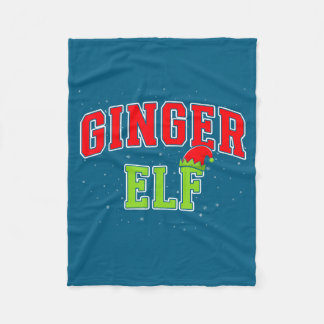 Ginger Elf Christmas Family Matching Group Xmas  Fleecedecke
