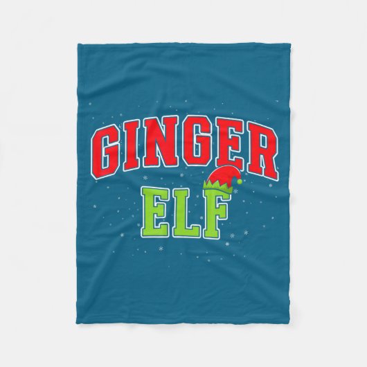 Ginger Elf Christmas Family Matching Group Xmas  Fleecedecke (Vorderseite)
