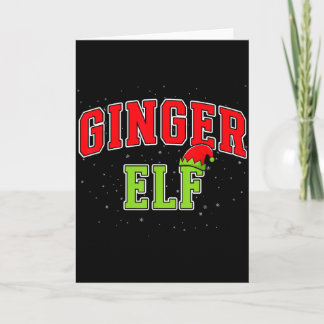 Ginger Elf Christmas Family Matching Group Xmas  Karte