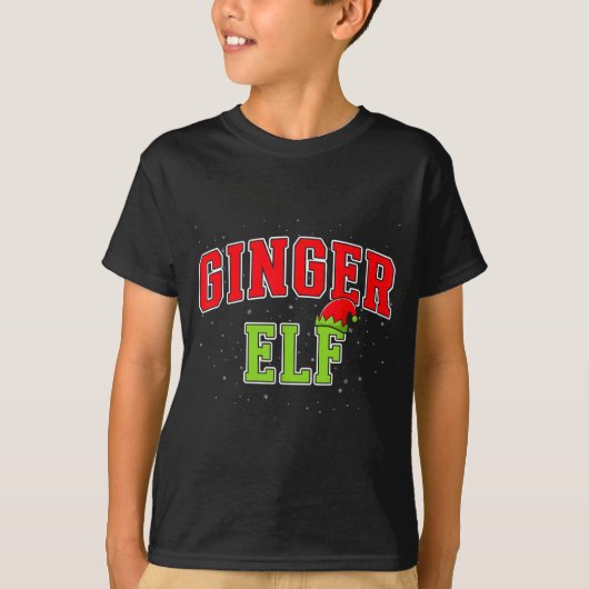 Ginger Elf Christmas Family Matching Group Xmas  T-Shirt (Vorderseite)