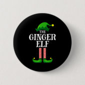 Ginger Elf Matching Family Group Christmas Party P Button (Vorderseite)