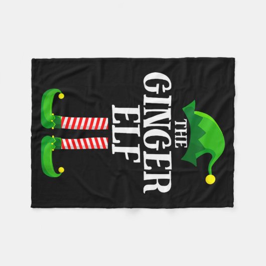 Ginger Elf Matching Family Group Christmas Party P Fleecedecke (Vorderseite (Horizontal))