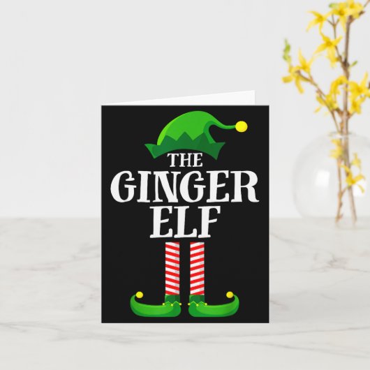 Ginger Elf Matching Family Group Christmas Party P Karte (Gelbe Blume)