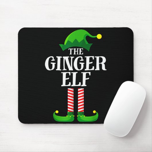 Ginger Elf Matching Family Group Christmas Party P Mousepad (Mit Mouse)