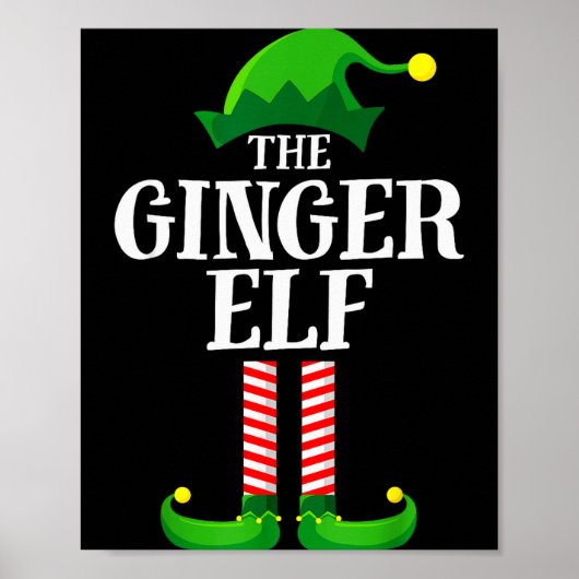 Ginger Elf Matching Family Group Christmas Party P Poster (Vorne)