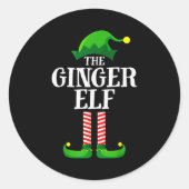 Ginger Elf Matching Family Group Christmas Party P Runder Aufkleber (Vorderseite)