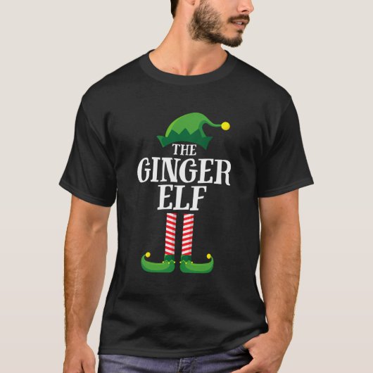 Ginger Elf Matching Family Group Weihnachts-Party T-Shirt (Vorderseite)