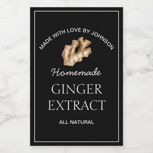 Ginger Extract Label Weinetikett (Einzelnes Label)