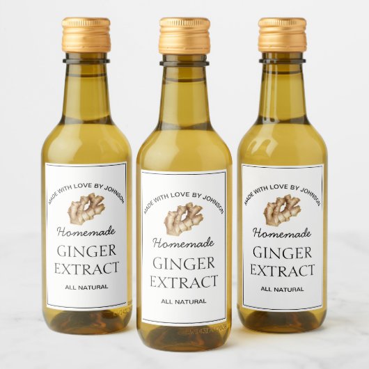 Ginger Extract Label Weinetikett (Flaschen)