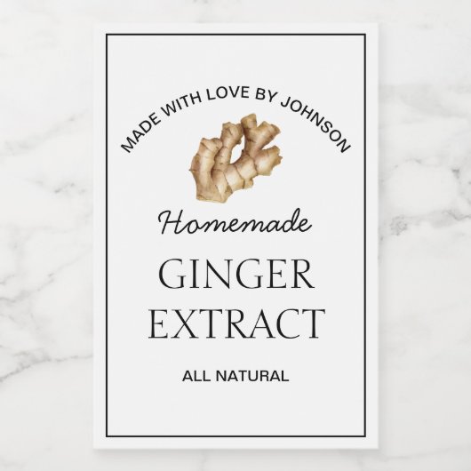 Ginger Extract Label Weinetikett (Einzelnes Label)