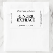 Ginger Extract Modern Label Sticker ZEX_001h (Tasche)