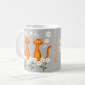 Ginger Floral Name Orange Cat Energy Kaffeetasse (Vorderseite Links)