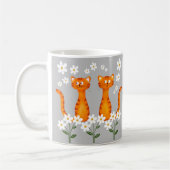 Ginger Floral Name Orange Cat Energy Kaffeetasse (Links)