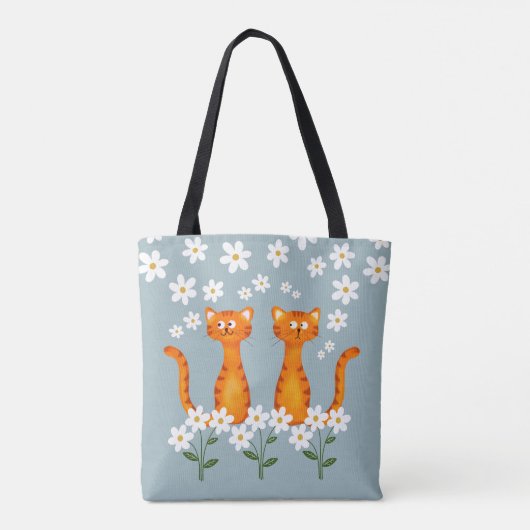 Ginger Floral Orange Cat Energy Tasche (Rückseite)