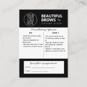 Ginger für die Anleitung zur Mikroblading-Aftercar Visitenkarte (Vorderseite)