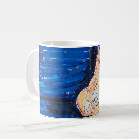 Ginger Gamer Cat Kaffeetasse (Vorderseite Links)