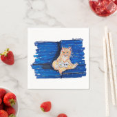 Ginger Gamer Cat Serviette (Beispiel)