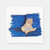 Ginger Gamer Cat Serviette (Vorderseite)