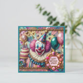 GINGER ~ Geburtstagskarte ~ Clown ~ (Stehend Vorderseite)