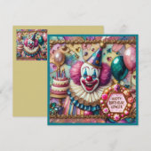 GINGER ~ Geburtstagskarte ~ Clown ~ (Vorne/Hinten)
