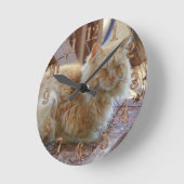 Ginger George Runde Wanduhr (Winkel)