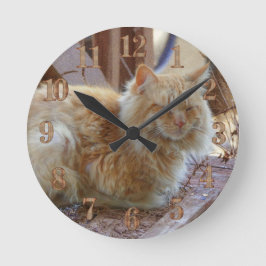 Ginger George Runde Wanduhr