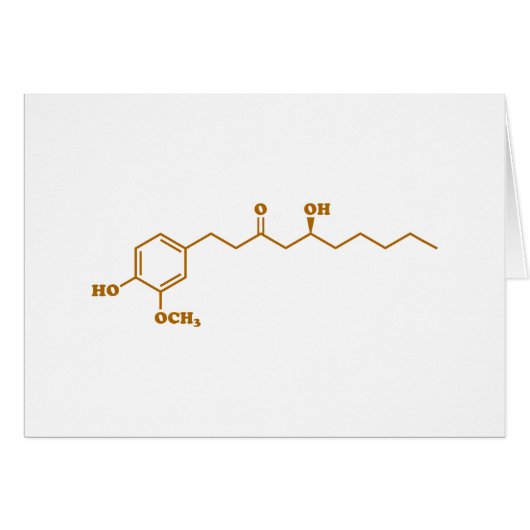 Ginger Gingerol Molecule Chemical Formula Card (Vorderseite (Horizontal))