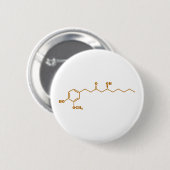 Ginger Gingerol Molecule Chemische Formel Button (Vorne & Hinten)