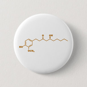 Ginger Gingerol Molecule Chemische Formel Button