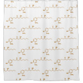 Ginger Gingerol Molecule Chemische Formel Duschvorhang (Vorderseite)