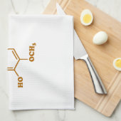 Ginger Gingerol Molecule Chemische Formel Geschirrtuch (Viertel Falte)