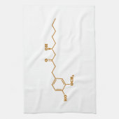 Ginger Gingerol Molecule Chemische Formel Geschirrtuch (Vertikal)